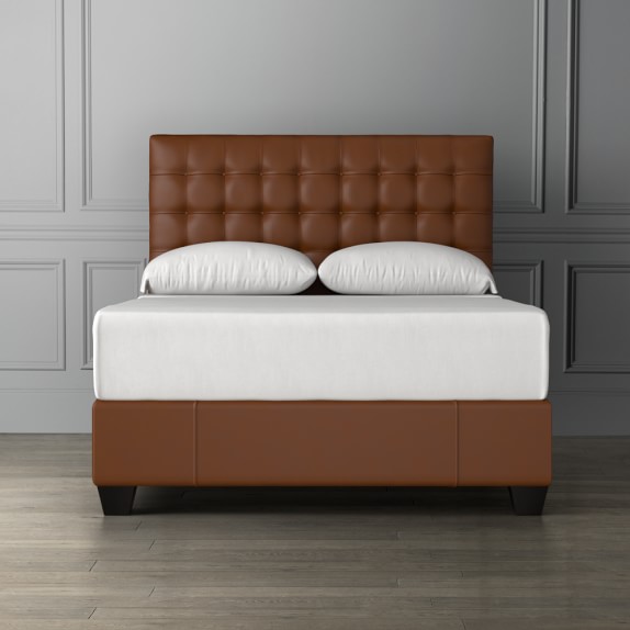 Fairfax Leather Bed & Headboard Williams Sonoma