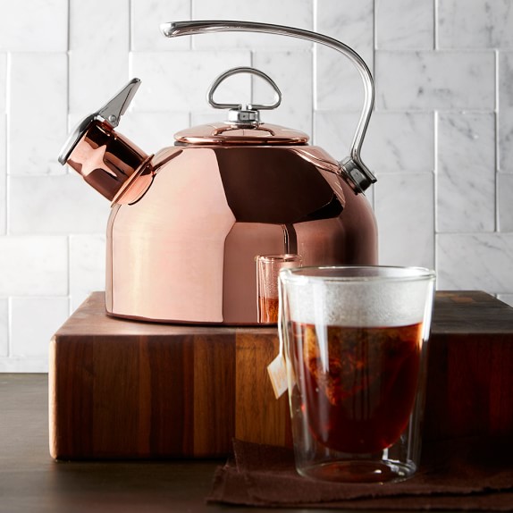 Chantal Copper Whistling Tea Kettle, Copper Williams Sonoma