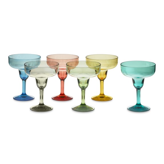 DuraClear® Outdoor Margarita Glasses, Set of 6, MultiColor Williams