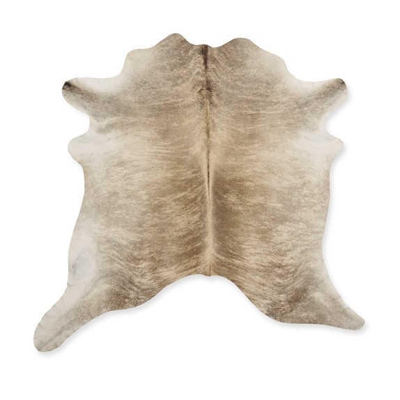 Solid Hair On Hide Rug Brindle Beige Williams Sonoma Solid Hair On Hide Rug 6x7 5 Brindle Beige