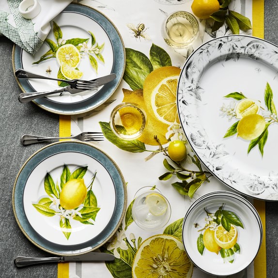 Meyer Lemon Salad Plates, Mixed Set of 4 Williams Sonoma
