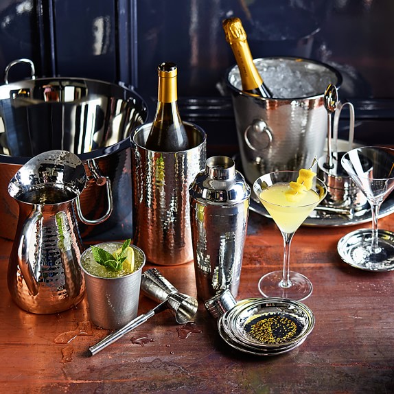 StainlessSteel Hammered Cocktail Shaker Williams Sonoma
