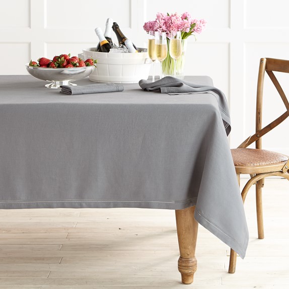 Linen Double Hemstitch Tablecloth Williams Sonoma