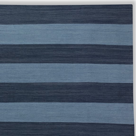 Patio Stripe Indoor/Outdoor Rug, Dress Blue Williams Sonoma