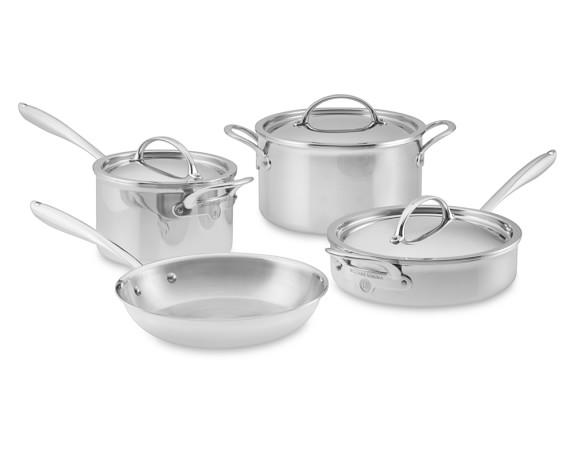 Williams Sonoma Signature Thermo Clad Stainless Steel 7 Piece Roll Over Image To Zoom