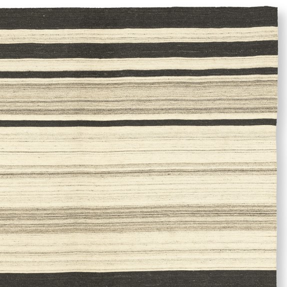 Saddle Blanket Variegated Striped Dhurrie Rug Williams Sonoma Scroll To Previous Item