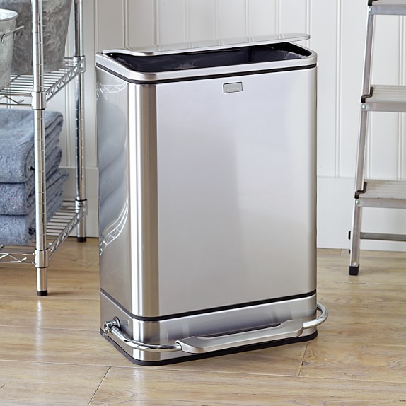simplehuman™ Steel Bar™ Step Trash Can Williams Sonoma