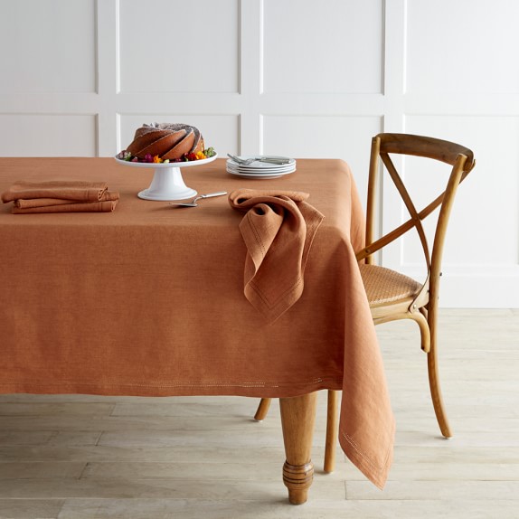 Linen Double Hemstitch Tablecloth Williams Sonoma