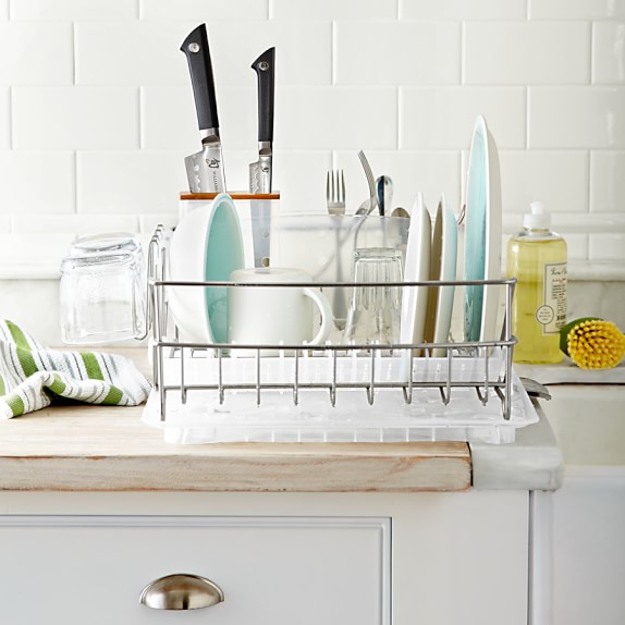 simplehuman™ System Dish Rack with Glass Dryer Williams Sonoma
