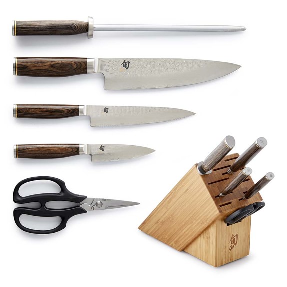 Shun Premier 6Piece Block Knife Set Williams Sonoma