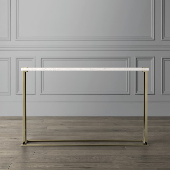 Marble & Brass Console Table Williams Sonoma