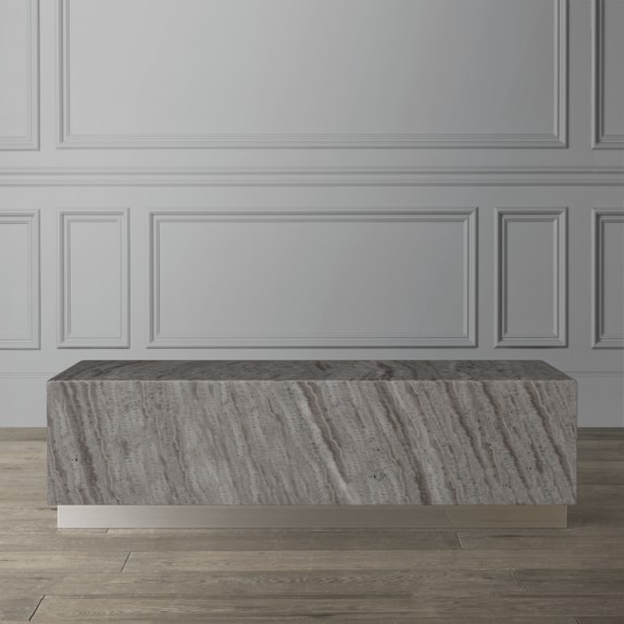 Travertine Rectangular Coffee Table Williams Sonoma