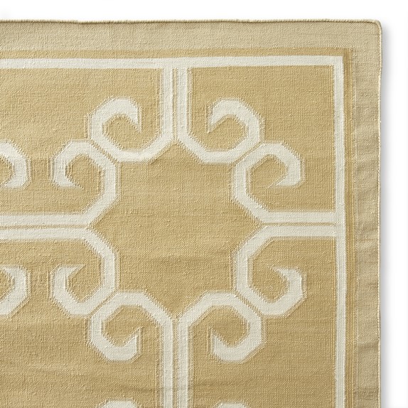 Iron Gate Flatweave Rug, Gold Leaf Williams Sonoma