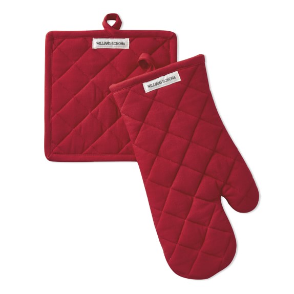 Williams Sonoma Campus Oven Mitt & Pot Holder Set, Red Williams Sonoma