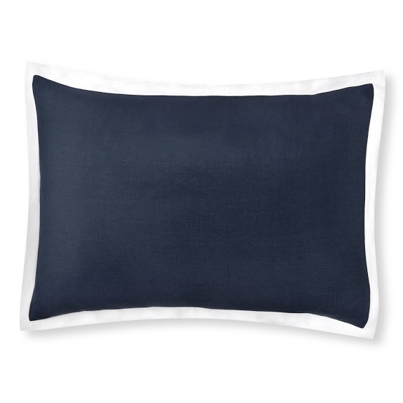 Belgian Linen Bedding with Contrast Edge Williams Sonoma