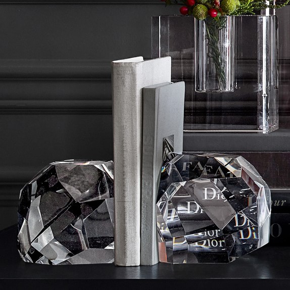 Faceted Crystal Bookends, Set of 2 Williams Sonoma