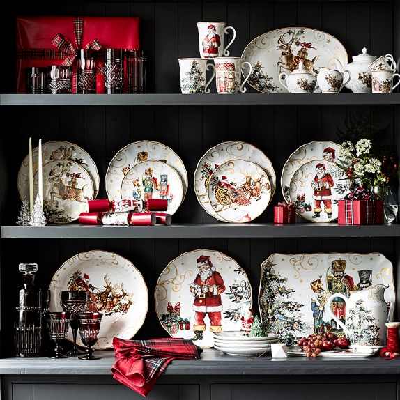 Twas the Night Before Christmas Dinner Plates, Santa Williams Sonoma