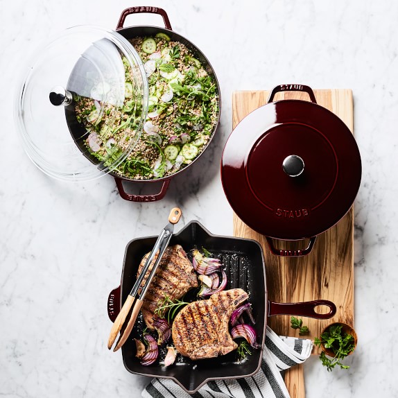 Staub CastIron Grill Pan Williams Sonoma