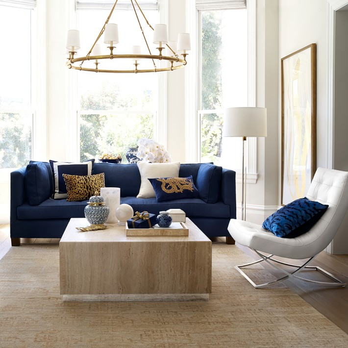 Devon 6 Light Chandelier Antique Brass Williams Sonoma