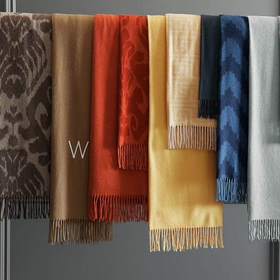 Solid Cashmere Throw, Cornsilk Williams Sonoma