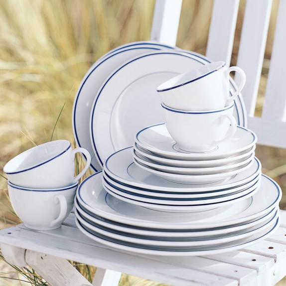 Apilco Tradition Blue-Banded Porcelain Dinnerware Collection ... Apilco Tradition Blue-Banded Porcelain Dinnerware Collection ...