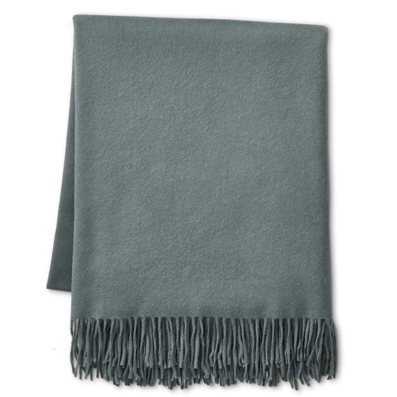 Solid Cashmere Throw, Eucalyptus Williams Sonoma