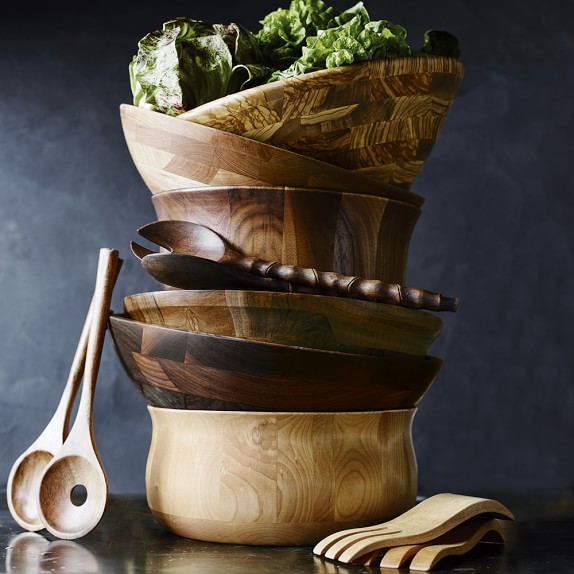 Providence Wood Salad Servers Williams Sonoma Roll Over Image To Zoom