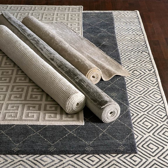 Textured Solid Rug, Graphite Williams Sonoma