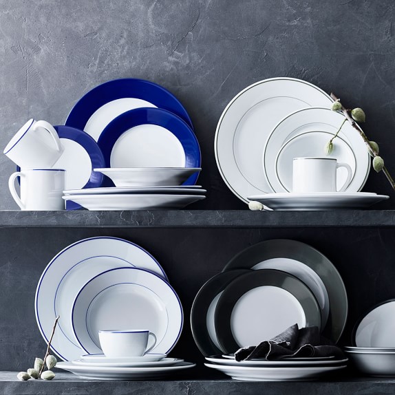 Apilco Tradition Blue-Banded Porcelain Dinner Plates | Williams Sonoma Apilco Tradition Blue-Banded Porcelain Dinner Plates | Williams Sonoma