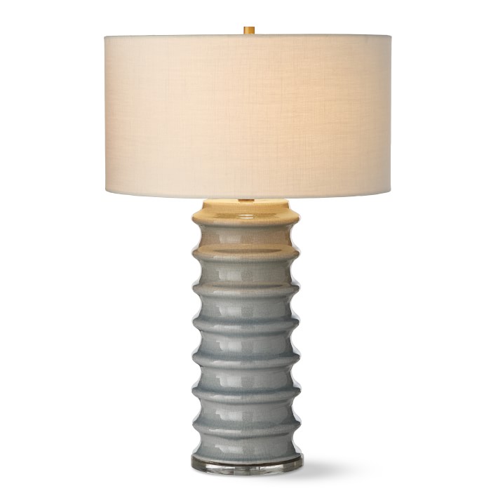 Hermosa Ceramic Table Lamp Pale Blue Williams Sonoma