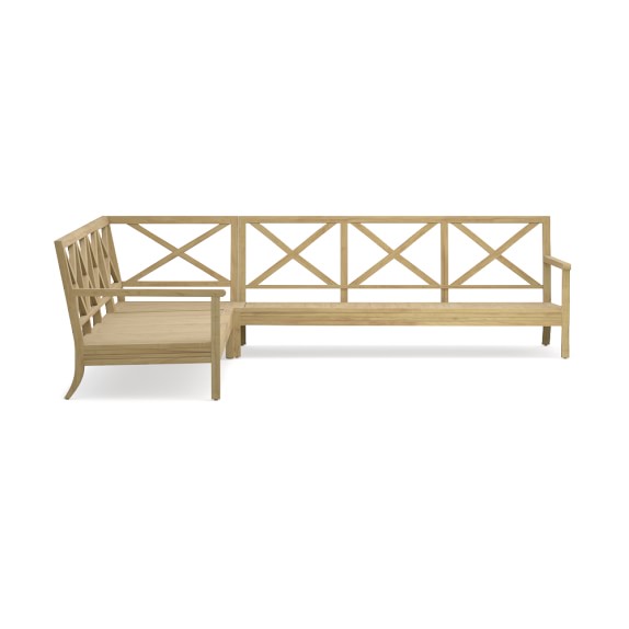 Somerset Outdoor Teak Customizable Sectional Sofa Williams Sonoma Somerset Outdoor Teak Customizable Sectional Sofa