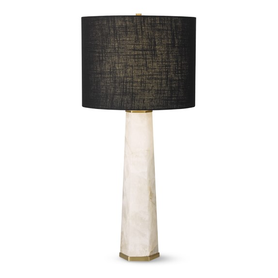 Tall Cut Stone Table Lamp White Quartz Williams Sonoma Scroll To Next Item