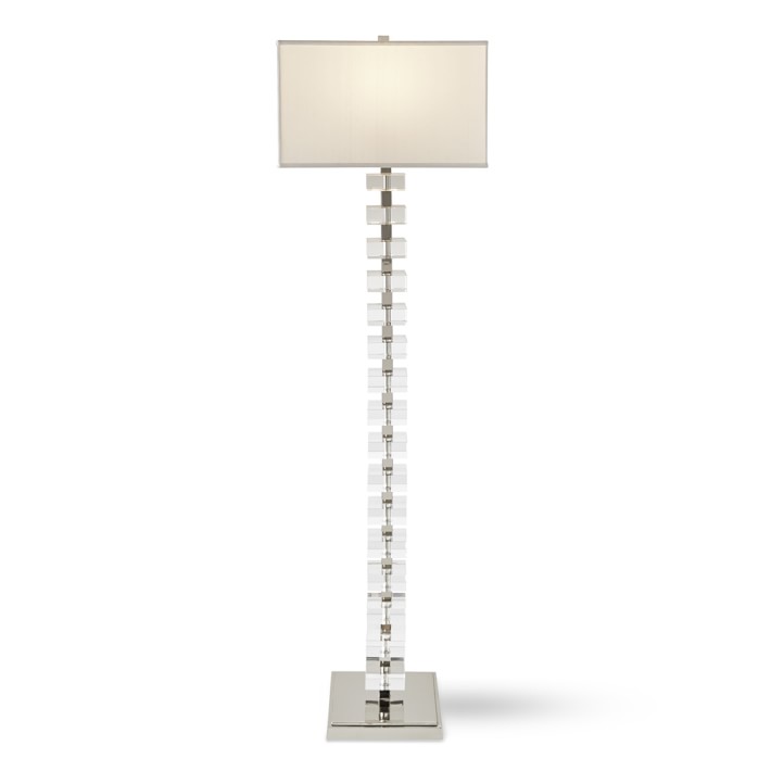 Stacked Crystal Floor Lamp Polished Nickel Williams Sonoma