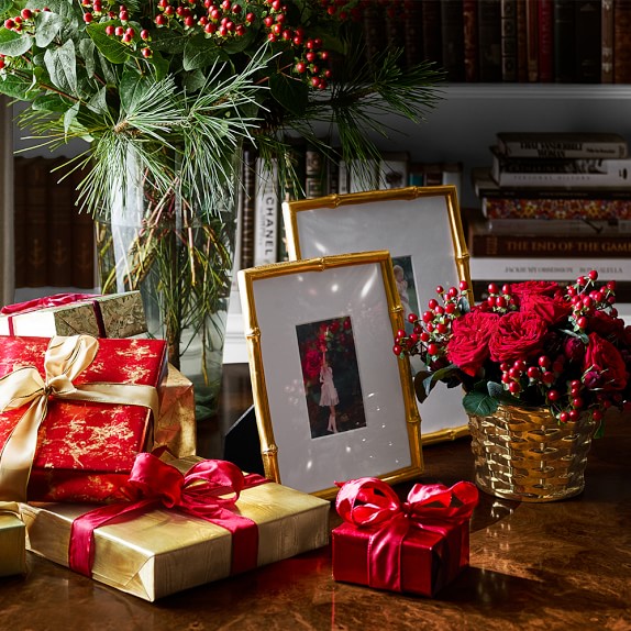 AERIN Gilded Bamboo Gallery Frame Williams Sonoma