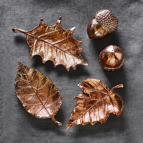 Copper Leaves Plate, Assorted Williams Sonoma