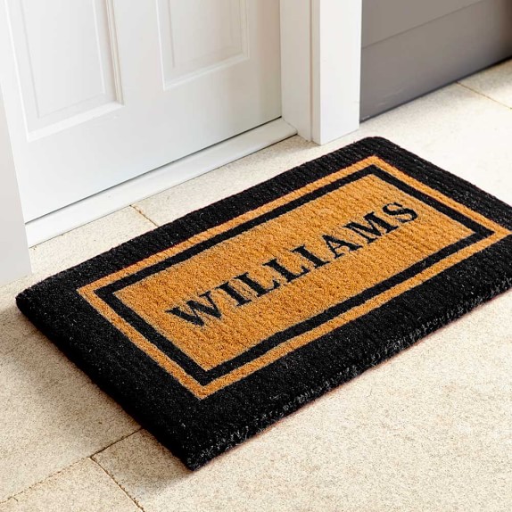 Personalized Double Border Doormat Williams Sonoma