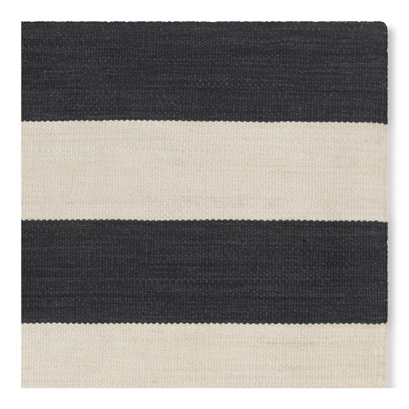 Patio Stripe Indoor Outdoor Rug Black Williams Sonoma Scroll To Previous Item