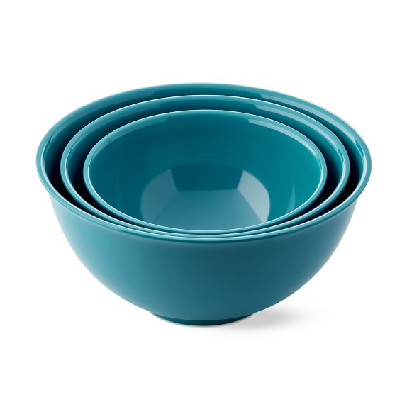 Melamine Mixing Bowls, Set of 3, Enamel Blue Williams Sonoma