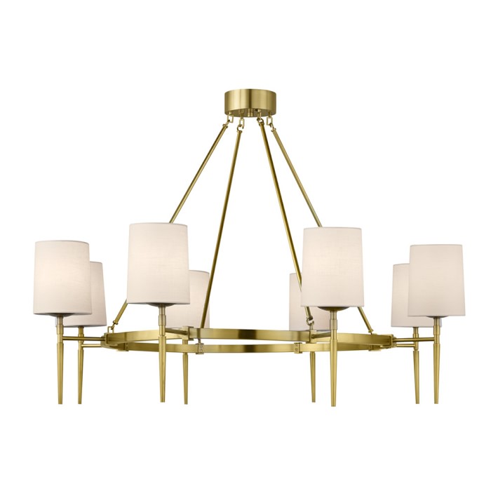 Bristol 8 Light Chandelier Antique Brass Williams Sonoma