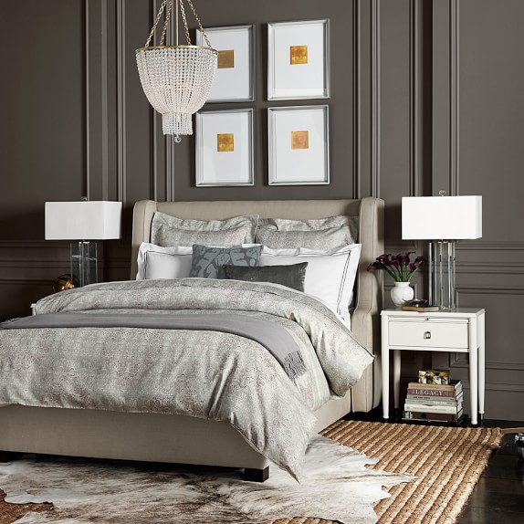 Snakeskin Jacquard Bedding Gray Williams Sonoma Scroll To Next Item