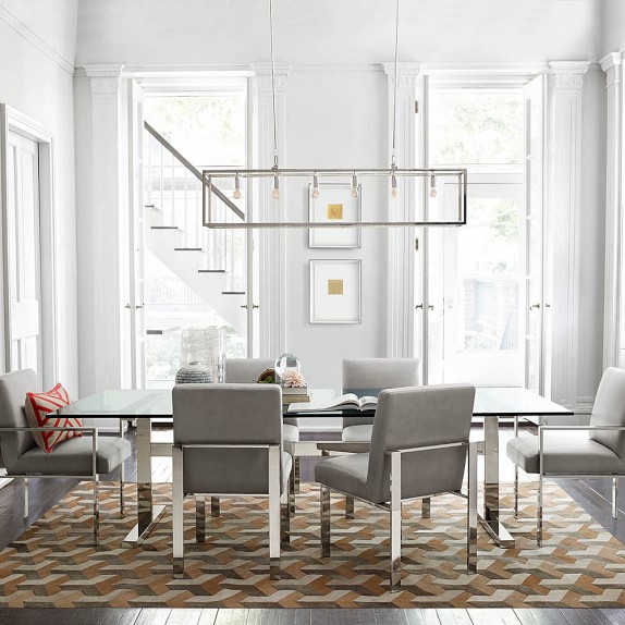 Mercer Dining Table With Glass Top Williams Sonoma Mercer Dining Table With Glass Top