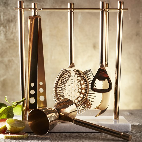 Bar Tool Set, Gold Williams Sonoma