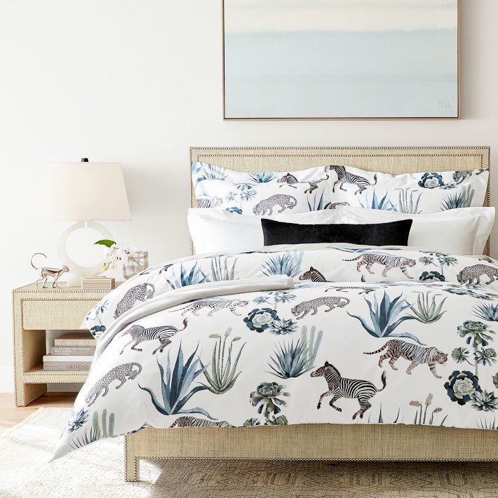 Zebra And Cheetah Printed Organic Bedding Williams Sonoma