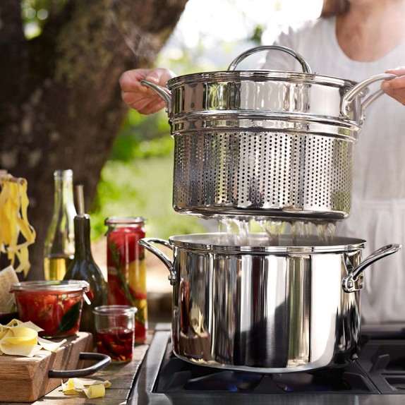 Williams Sonoma Stainless-Steel Multipot with Pasta Insert, 8 Qt ...