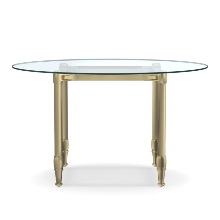 Stevenson Round Dining Table Antique Brass Williams Sonoma