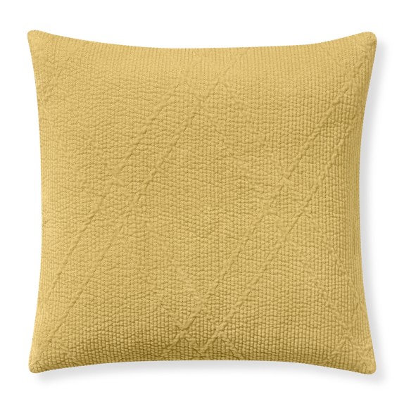 Double Diamond Quilted Velvet Pillow Cover, Fall Leaf Williams Sonoma