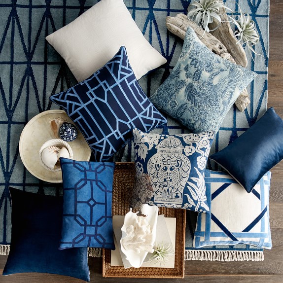 Cane Velvet Applique Pillow Cover Blue Williams Sonoma Classy Williams Sonoma Decorative Pillows Cane Velvet Applique Pillow Cover Blue Williams Sonoma Classy Williams Sonoma Decorative Pillows