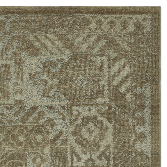 Iridescent Hand Knotted Rug, Beige Williams Sonoma