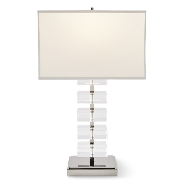 Stacked Crystal Table Lamp Polished Nickel Williams Sonoma
