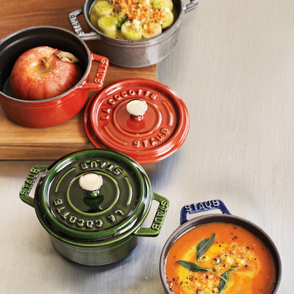 Staub CastIron Mini Round Cocotte Set, 1/4Qt. Williams Sonoma
